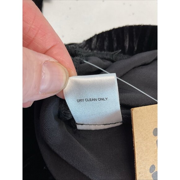 New $180 Ivy Jane size M midi Skirt Black Velvet floral Embroidered BOHO FALL - Picture 9 of 10